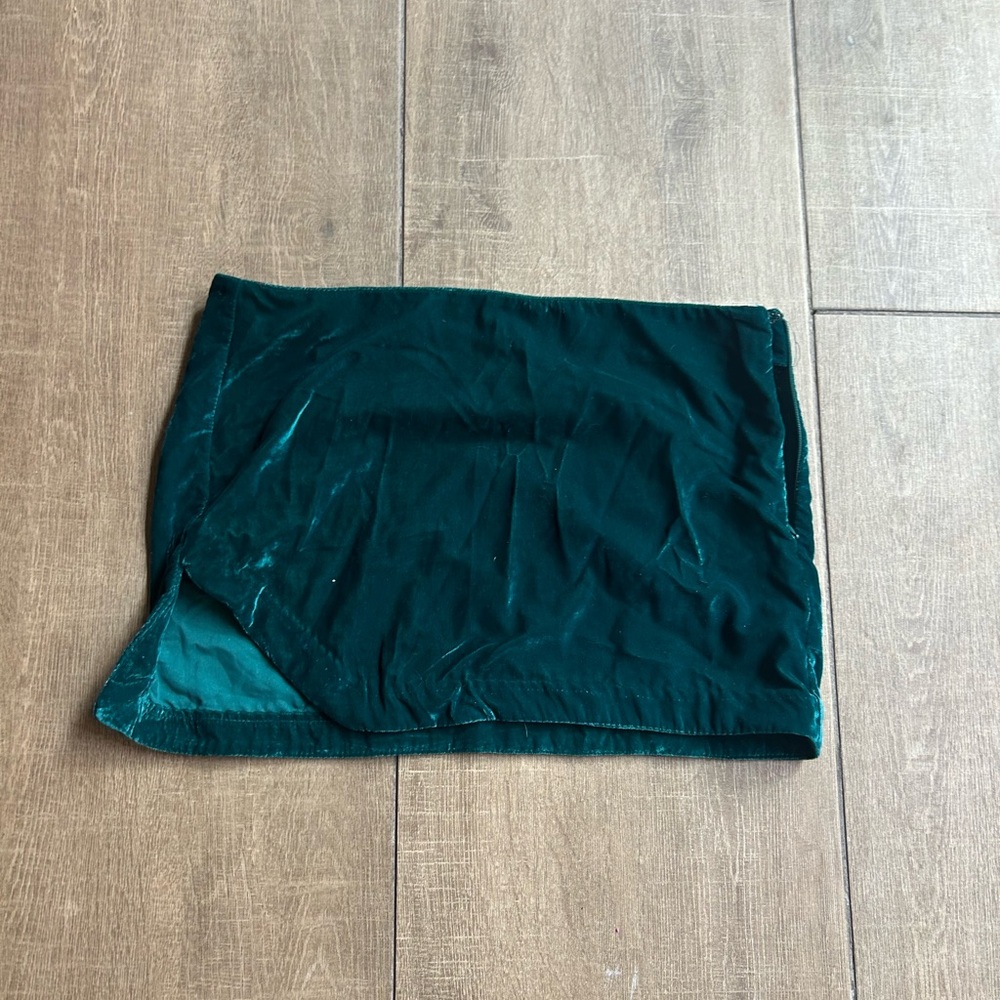 Free People Mini Skirt Deep Teal Annalise Velvet
